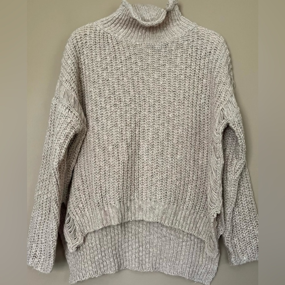 POL Mock Neck Oversized Sweater